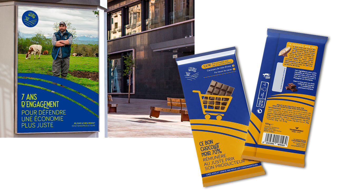 Affiche et packaging de chocolat