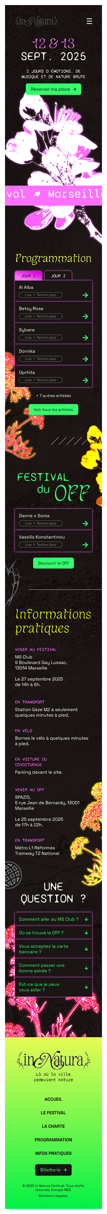 Page d'accueil mobile