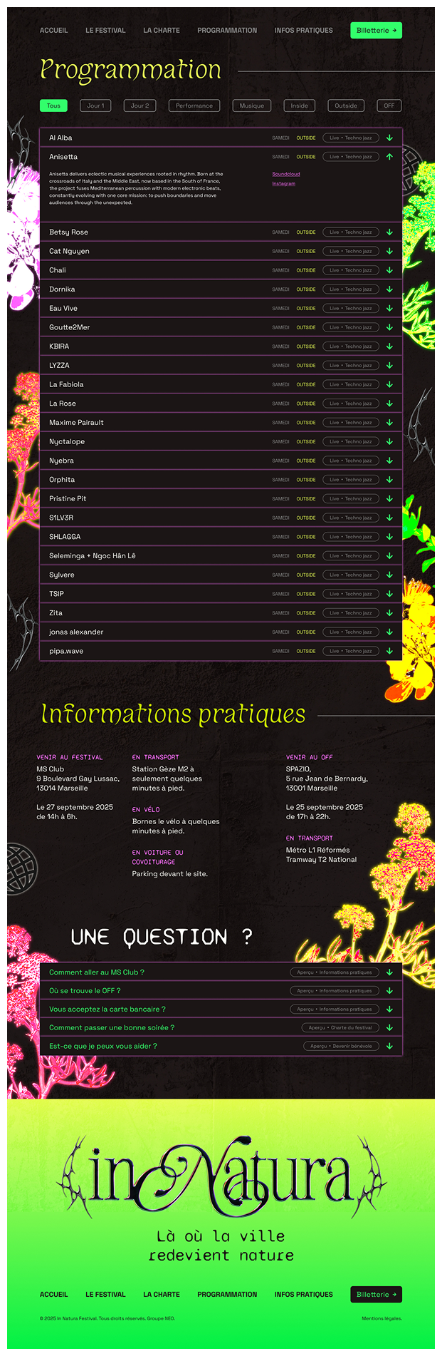 Page programmation