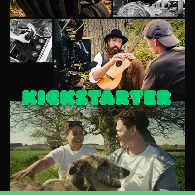 Projet Kickstarter, visuel d'un site internet sombre avec des images de film