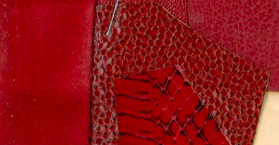 Chutes de cuir rouges