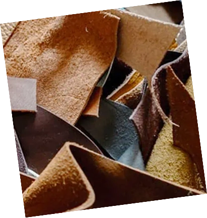 Tas de chutes de cuir